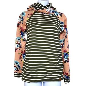 Ampersand Avenue Women's Hoodie Size XL Boho Floral Cottagecore‎